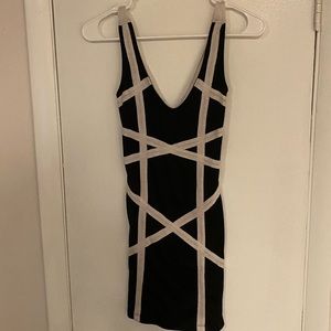 Black and white backless